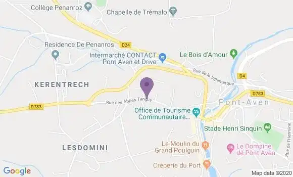 Localisation Pont Aven Bp - 29930