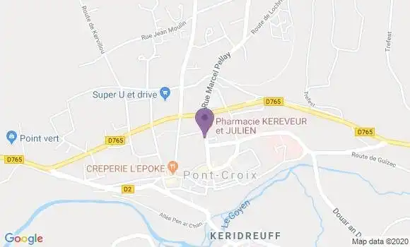 Localisation Pont Croix - 29790