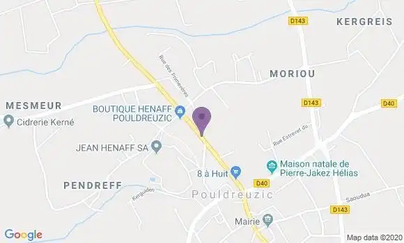 Localisation Pouldreuzic Bp - 29710