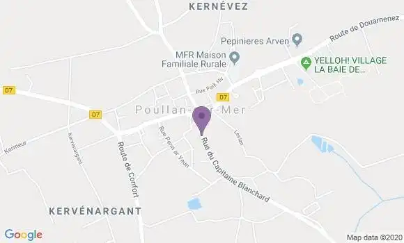 Localisation Poullan sur Mer Ap - 29100