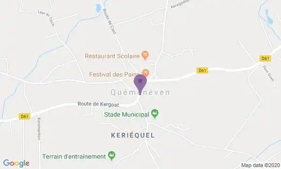 Localisation Quemeneven Ap - 29180