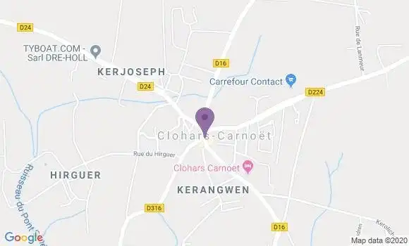 Localisation Quimperle - 29300