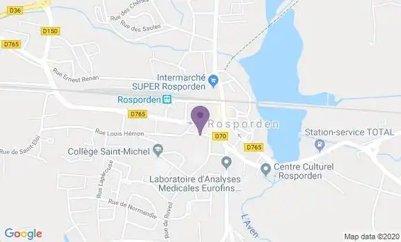 Localisation Rosporden - 29140