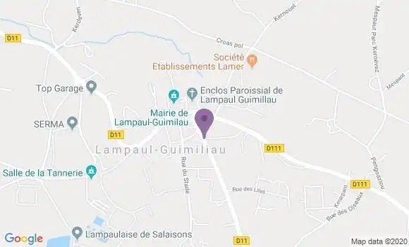 Localisation Saint Sauveur Ap - 29400