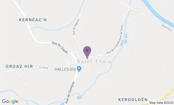Localisation Saint Thois Ap - 29520