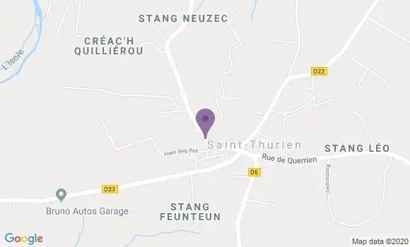 Localisation Saint Thurien Bp - 29380