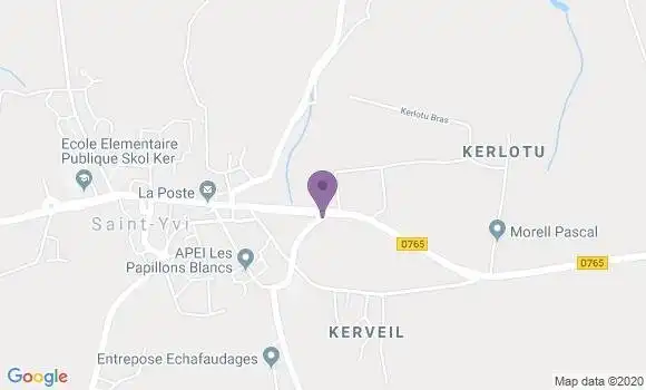 Localisation Saint Yvy Bp - 29140