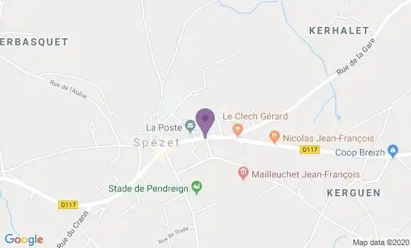 Localisation Spezet Bp - 29540