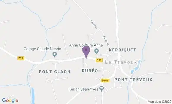 Localisation Le Trevoux Bp - 29380