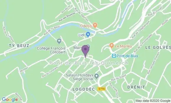 Localisation Pont de Buis - 29590