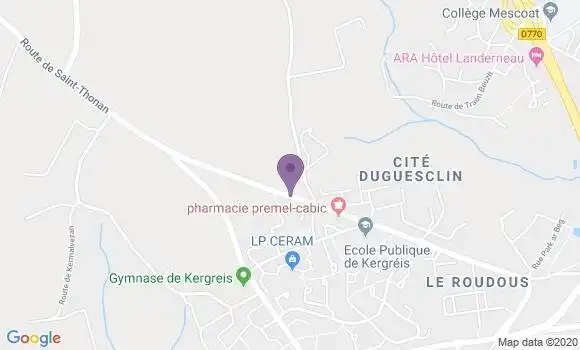 Localisation Landerneau   Kergreis Ap - 29800