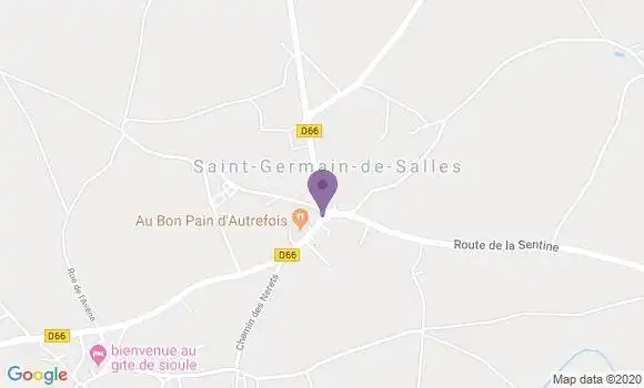 Localisation Saint Germain de Salles Ap - 03140
