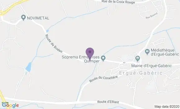 Localisation Ergue Gaberic Ap - 29500