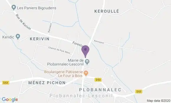 Localisation Plobannalec Bp - 29740