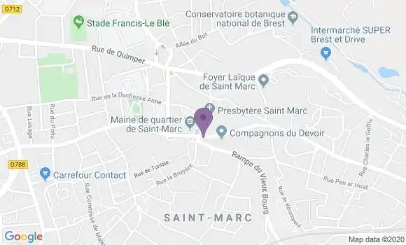 Localisation Brest Saint Marc Bp - 29200