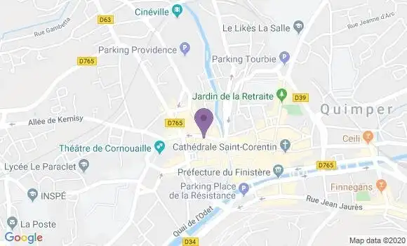 Localisation Quimper Chapeau Rouge Bp - 29000