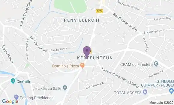 Localisation Quimper Kerfeunteun - 29000