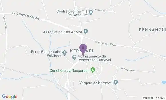Localisation Rosporden Kernevel Ap - 29140