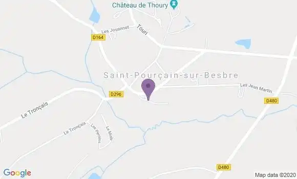 Localisation Saint Pourcain sur Besbre Ap - 03290