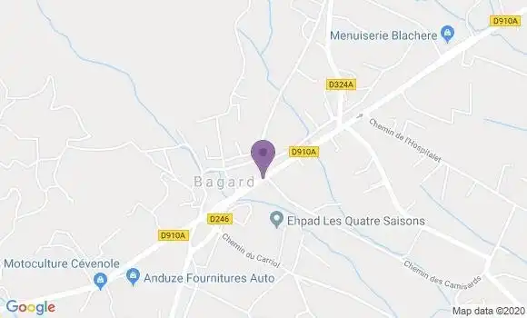 Localisation Bagard Bp - 30140