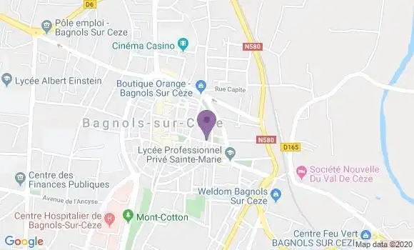 Localisation Bagnols sur Ceze - 30200