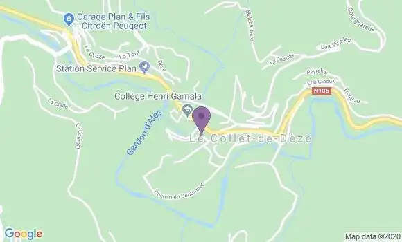 Localisation Branoux les Taillades Ap - 30110