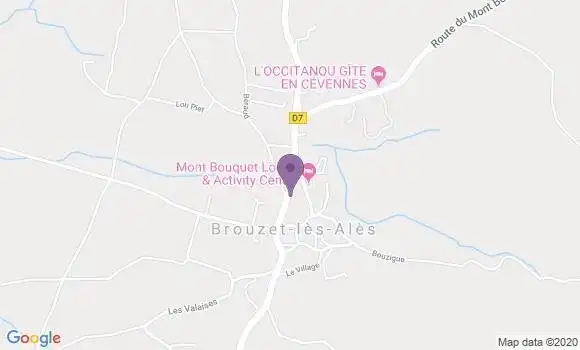 Localisation Brouzet les Ales Bp - 30580