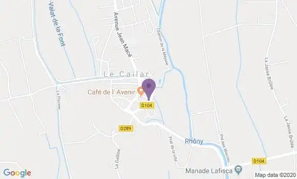 Localisation Le Cailar Bp - 30740