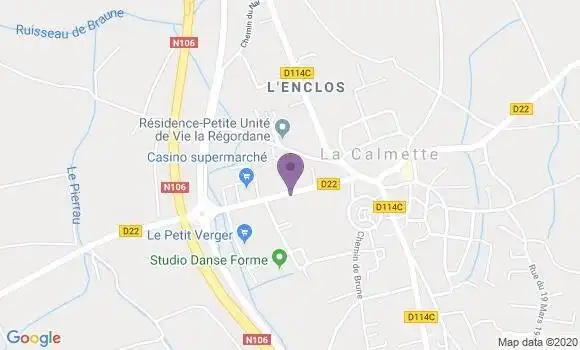 Localisation La Calmette Bp - 30190