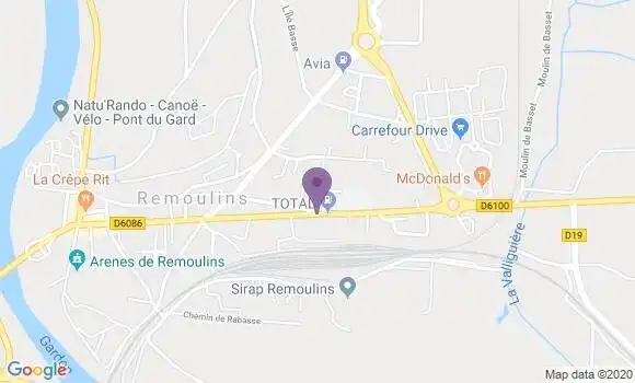 Localisation Castillon du Gard Ap - 30210