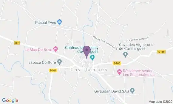 Localisation Cavillargues Bp - 30330