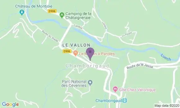 Localisation Chamborigaud Bp - 30530