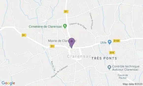 Localisation Clarensac Bp - 30870