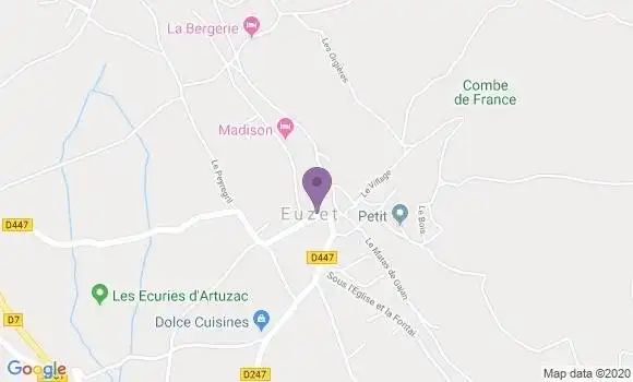 Localisation Euzet les Bains Ap - 30360