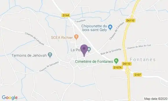 Localisation Fontanes Ap - 30250