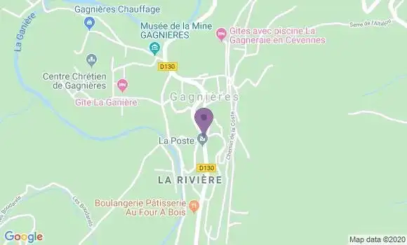 Localisation Gagnieres Bp - 30160