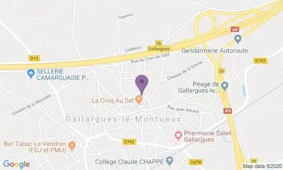 Localisation Gallargues le Montueux Bp - 30660