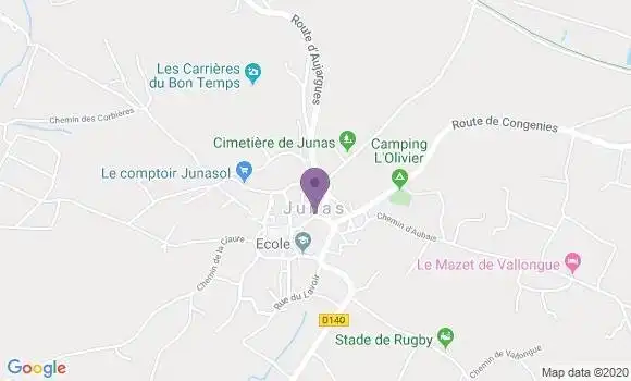 Localisation Junas Ap - 30250