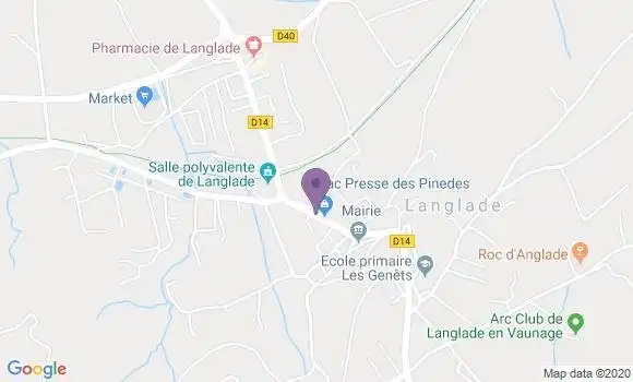 Localisation Langlade Bp - 30980