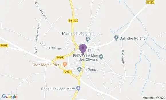 Localisation Ledignan - 30350