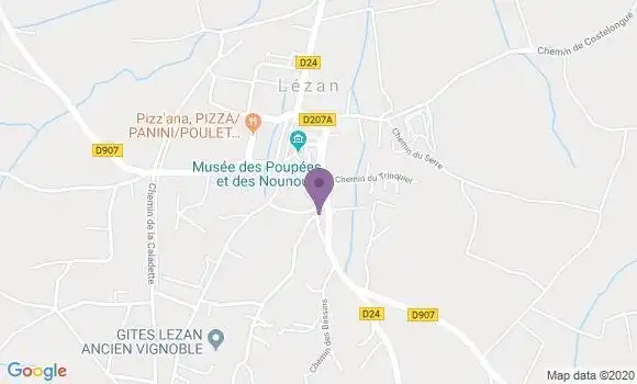 Localisation Lezan Bp - 30350