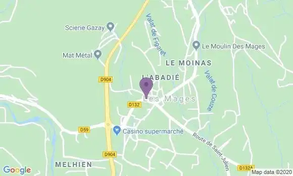 Localisation Les Mages - 30960