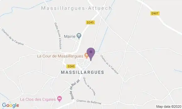 Localisation Massillargues Attuech Ap - 30140