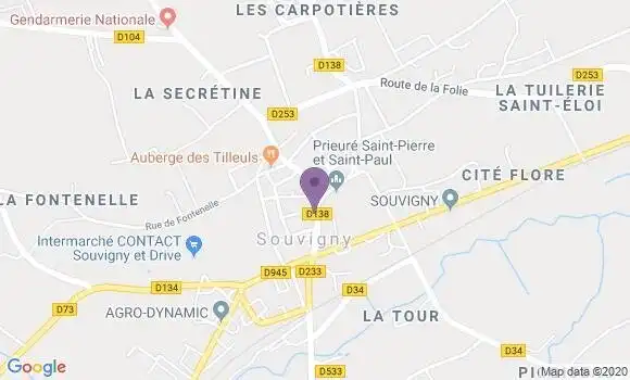 Localisation Souvigny - 03210