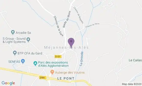 Localisation Mejannes les Ales Ap - 30340