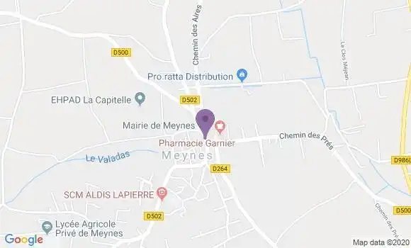 Localisation Meynes Bp - 30840