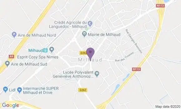 Localisation Milhaud - 30540