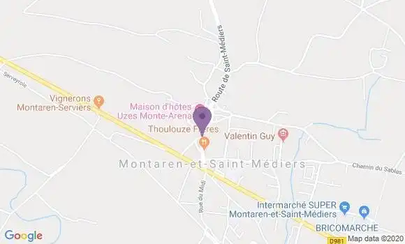 Localisation Montaren et St Mediers Bp - 30700