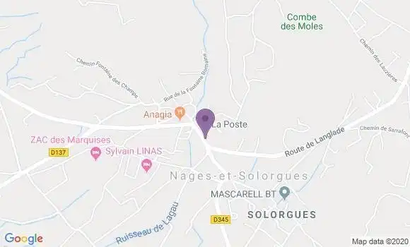 Localisation Nages et Solorgues Ap - 30114