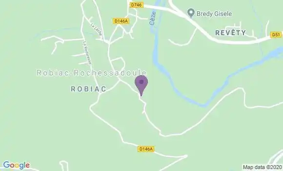 Localisation Robiac Rochessadoule Bp - 30160